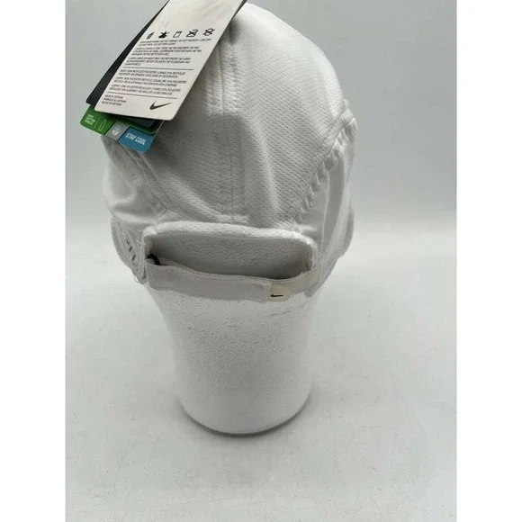 New NIKE Womens Featherlight 2.0 Adj. Tennis Hat Cap White 613968-100 Rare 2013